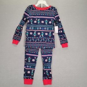 Joe Boxer Toddler  Christmas pajama Boys 2 Pieces,Elves, candy canes, Size 4T